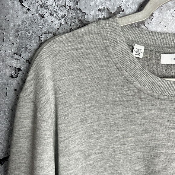 Nominee SIZE XL Cotton Blend Long Sleeve Sweatshirt Gray Pullover Made in Italy - Picture 7 of 10